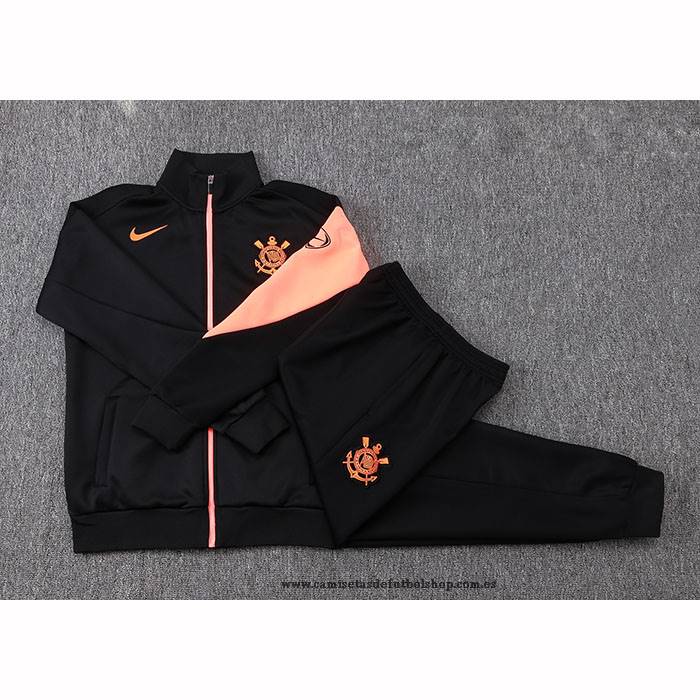 Chandal de Chaqueta del Corinthians Nino 25-26 Negro Naranja